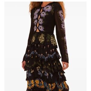 Farm rio floral print ruffled dress